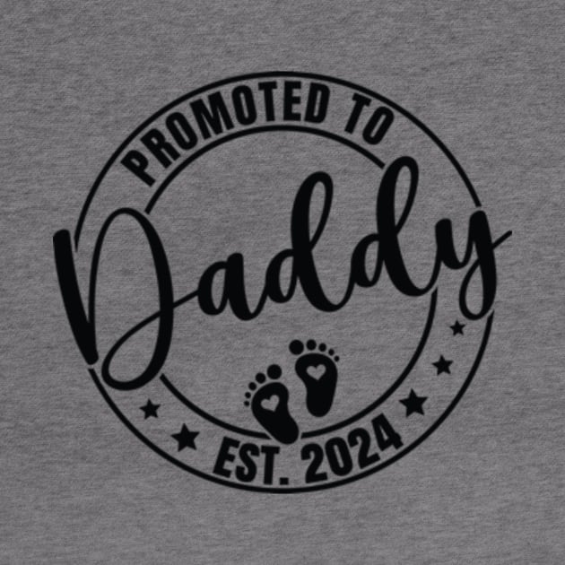 Promoted to Daddy Est 2024, Funny New Dad Family by Shrtitude